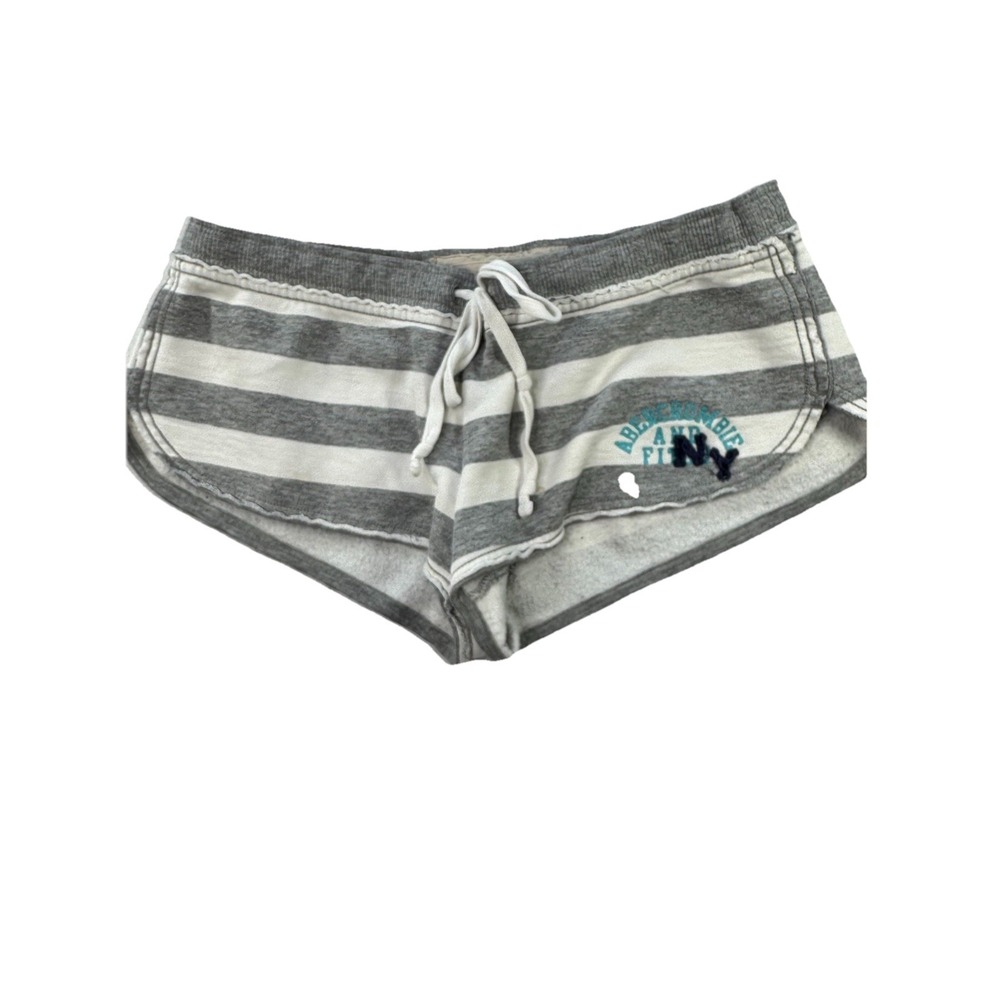 Abercrombie & Fitch VTG Y2K Women Micro Shorts M Lounge Low Rise Cheeky Striped